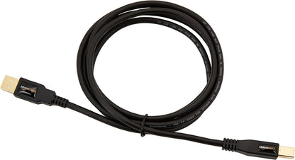 USB 2.0 Cable, USB-A to USB-B, 6 Feet, 480 Mbps Transfer Speed, Gold-Plated Connectors, Compatible with Printers and External Hard Drives, Black